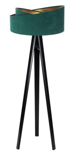 Lampa stojąca zielono złota Rubin