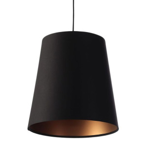Lampa wisząca czarno miedziana stożek
