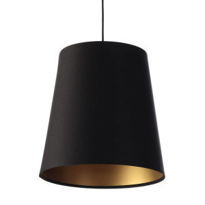Lampa wisząca czarno złota stożek