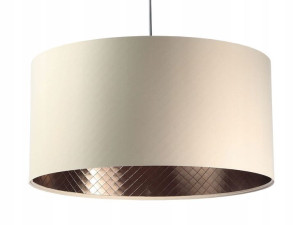 Lampa wisząca kremowa z niezwykłym wnętrzem Sali