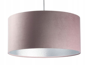Lampa wisząca pudrowy róż ze zmrożonym srebrem Ali
