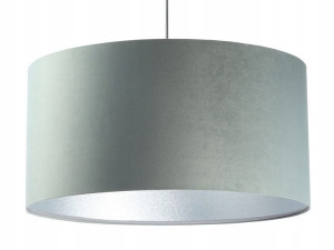 Lampa wisząca miętowo szara ze zmrożonym srebrem