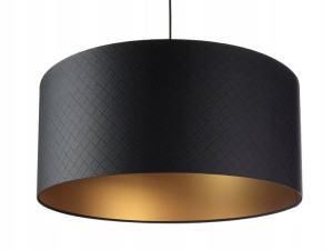 Lampa wisząca czarno złota pikowana w romby Mokai
