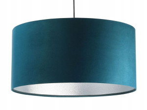 Lampa wisząca turkusowa ze zmrożonym srebrem Alin