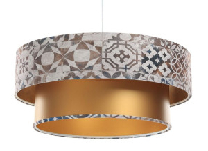 Lampa wisząca grafika złoty Pasel