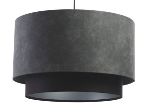 Lampa wisząca szara czarna srebrna Elodia