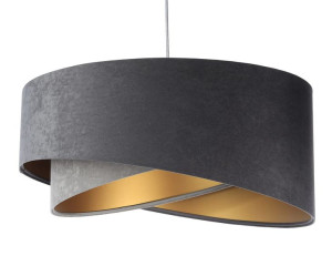 Lampa wisząca grafit szaro złota elegancja