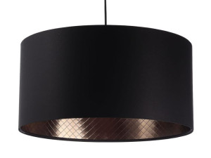 Lampa wisząca satynowa czarna z unikatowym wnętrzem