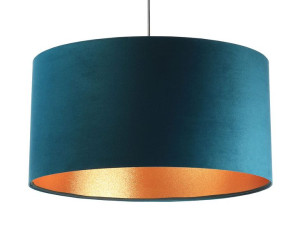 Lampa wisząca turkusowa ze zmrożonym złotem Alin
