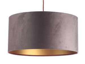 Lampa wisząca aksamit ciemny beż złoty mat Olena