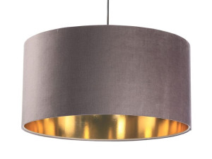 Lampa wisząca aksamit ciemny beż Olena