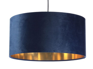 Lampa wisząca aksamit granatowo złota Olena