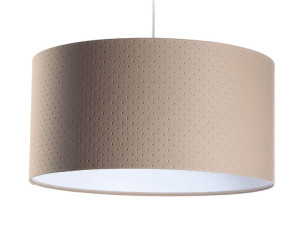 Lampa wisząca beżowa pikowana w kropeczki Mokai