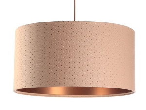 Lampa wisząca łososiowa pikowana w kropeczki Makoi