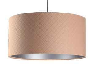 Lampa wisząca łososiowa pikowana w małe rombiki Mokai