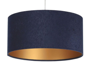 Lampa wisząca abażur granatowo  złota Lobelia