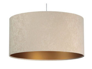 Lampa wisząca abażur beżowo złota Nigella