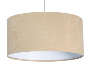 Lampa wisząca abażur beżowo biała Nigella