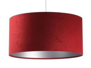 Lampa wisząca abażur bordowo srebrna Lawiera