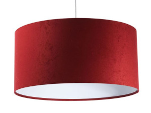 Lampa wisząca abażur bordowo biała Lawiera
