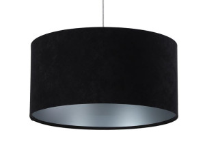Lampa wisząca abażur czarno srebrna Gloria