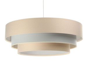 Lampa wisząca abażur beżowo szara Karen