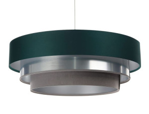 Lampa wisząca abażur zielono szaro srebrna Luna