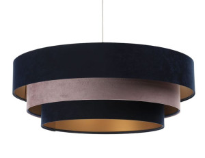 Lampa wisząca abażur granatowo złota Nadia