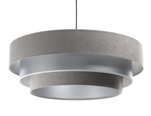 Abażur lampa wisząca szaro srebrna Rona