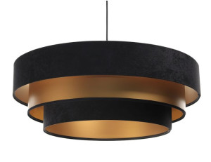 Lampa wisząca kaskadowy abażur czarno matowe złoto  Gala