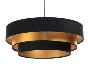 Lampa wisząca kaskadowy abażur  czarno złoty Celion