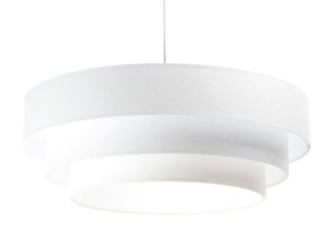 Lampa wisząca abażur biała Stenia