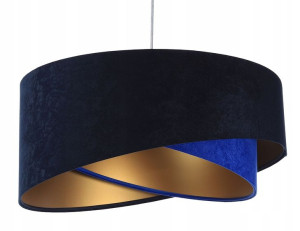 Lampa wisząca abażur granatowo niebieska