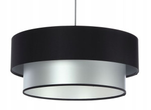 Lampa wisząca podwójna czarno srebrna Robena