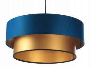Lampa wisząca podwójna granatowo złota Dorina