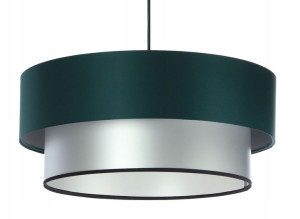 Lampa wisząca podwójna zielono srebrna Marita