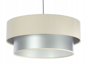 Lampa wisząca podwójna kremowo srebrna Westa