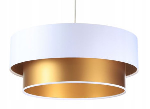 Lampa wisząca podwójna biało złota Miranda