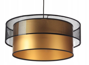 Lampa wisząca podwójna czarno złota Mellisa
