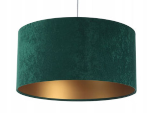 Lampa wisząca welurowa zielono złota Olimpia