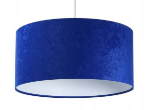 Lampa wisząca abażur kobalt biała Alpana