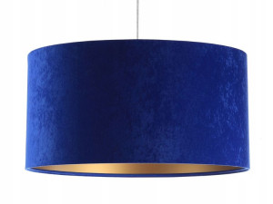 Lampa wisząca abażur kobalt złota Alpana