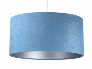 Abażur lampa wisząca niebiesko srebrna Angarika