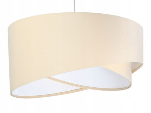 Lampa wisząca abażur kremowo biała Kiara