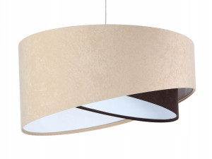 Lampa wisząca beżowo brązowo biała Narina