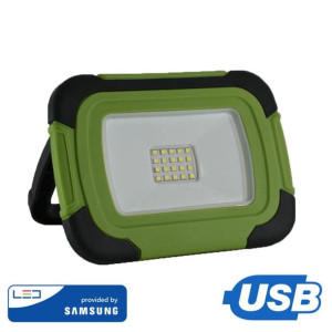 Naświetlacz halogen LED V-TAC 10W Ładowalny USB SAMSUNG IP44 zimny 700lm