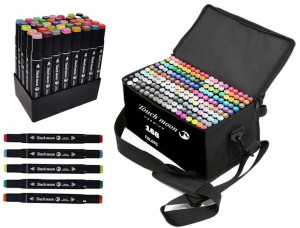 Markery Alkoholowe Touch Zestaw Pro 168 Torba Etui