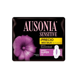 Ausonia Sensitive Super With Wings Podpaski higieniczne 12 szt.
