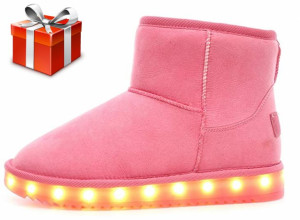 Zimowe Buty LED Emu Różowe Ocieplane NA PREZENT r 35
