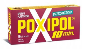 POXIPOL PRZEZROCZYSTY mocny klej epoksydowy spoiwo plastyczne 14ML (1414)